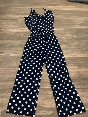 Navy Blue Polka Dot Jumpsuit Paranoia size M like new