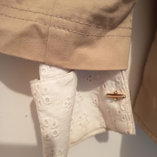 Women's suit set like new, beige, large jacket, pants size 36
