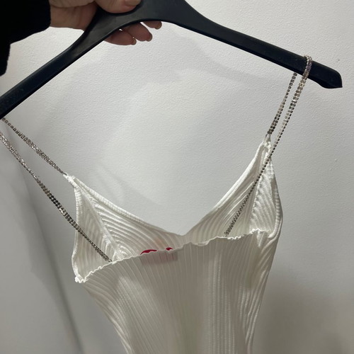Rib tops new with strass straps, size M
