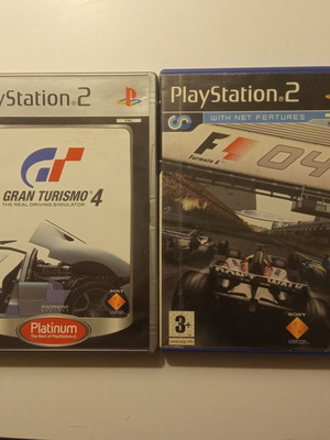 Gran Turismo 4 and Formula1 games used for PS2