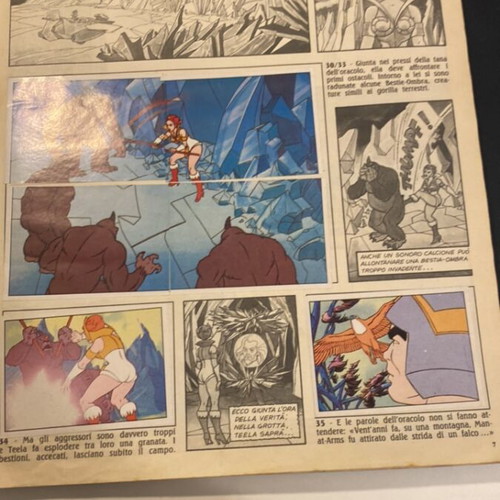 Panini Masters of the Universe Sticker Album used for transfer