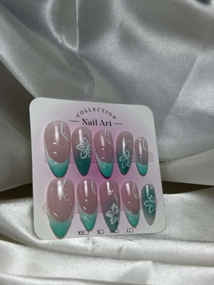 Press On Nails Mint Blossom Nails Collection new