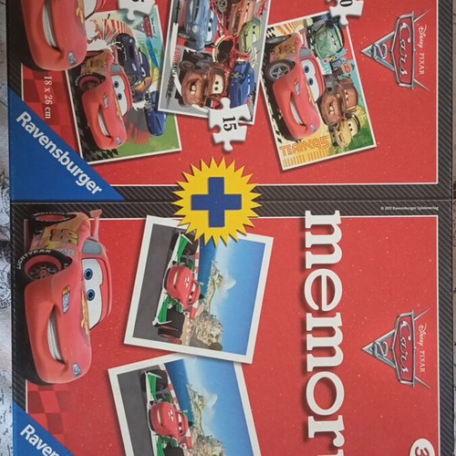 Ravensburger Disney Pixar Cars 2-in-1 puzzle and memory set like new