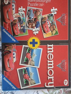 Ravensburger Disney Pixar Cars 2-in-1 puzzle and memory set like new