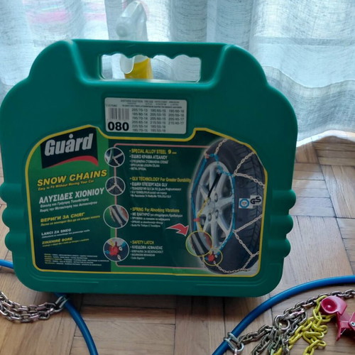 Guard 080 snow chains set of 2 with storage case