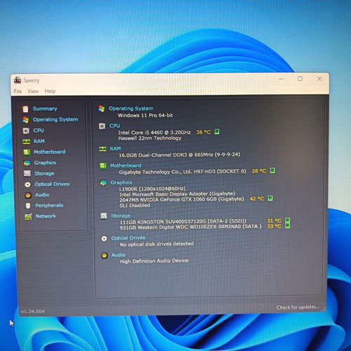 Gaming PC i5 4460 GTX 1060 16GB RAM SSD+HDD like new