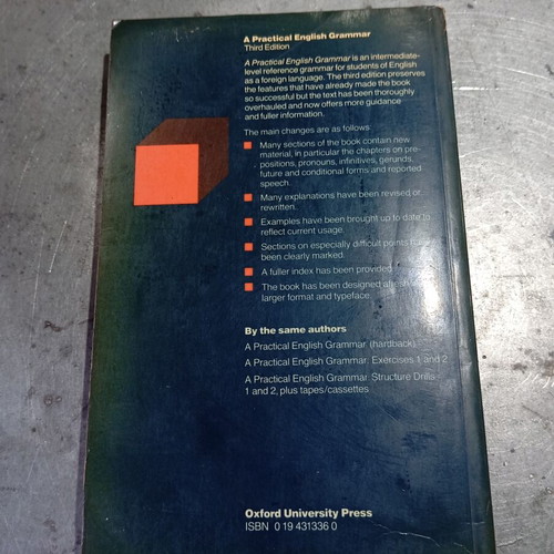 A Practical English Grammar educational manual, used, good condition