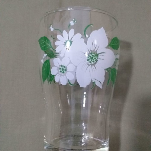 3 vintage water glasses