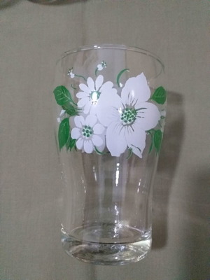 3 vintage water glasses