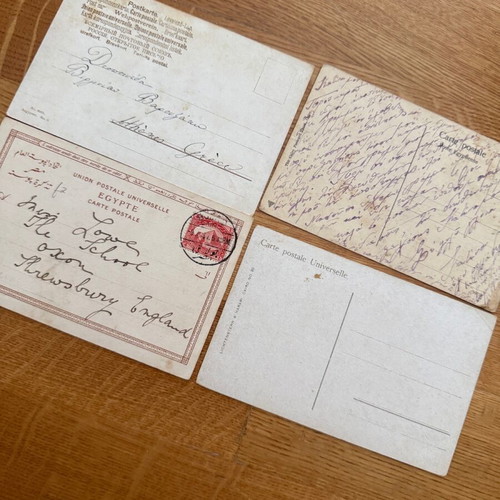 Old postcards used, some traveled
