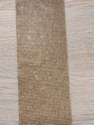 Decorative iron-on trim with semi-precious stones gold new