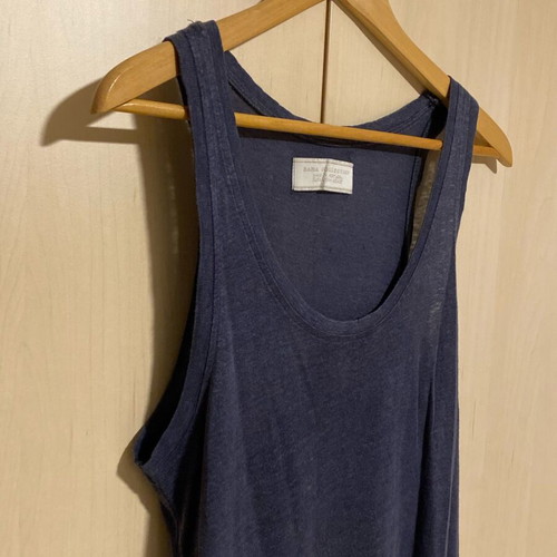 Zara organic cotton set with tank top and cardigan like new, blue