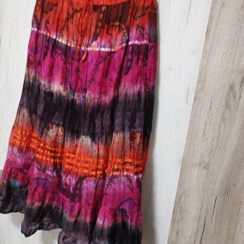 Aristoteli Bitsiani long cotton skirt with patchwork elements like new