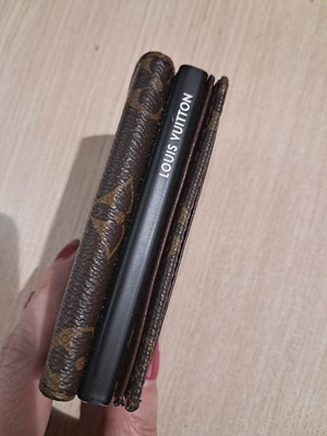 Кожен RFID портфейл с алуминиев държач за кредитни карти нов