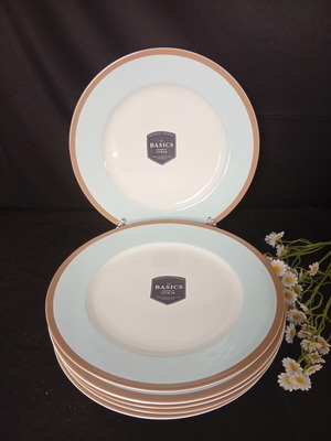 Ionia The Basic Sky shallow plates set 6 pieces 27 cm new