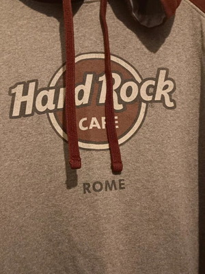 Hard Rock Cafe Rome hoodie used, gray and red, size XXL