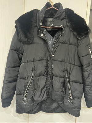 Bsb μπουφάν πουπουλένιο ασύμμετρο σαν καινούργιο, μαύρο