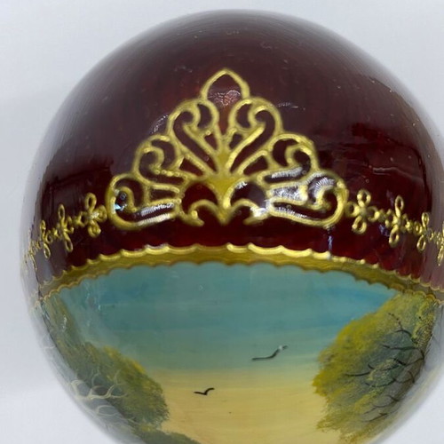 Artistic Easter egg "Girl with a basket of Easter eggs" new