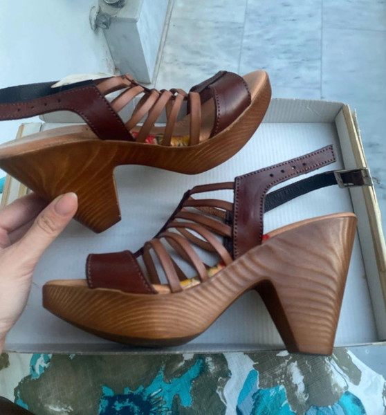 NEW - Brown High Sandals