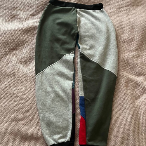 Boys' Patchwork Sportswear Pants like new, size S, gray and red