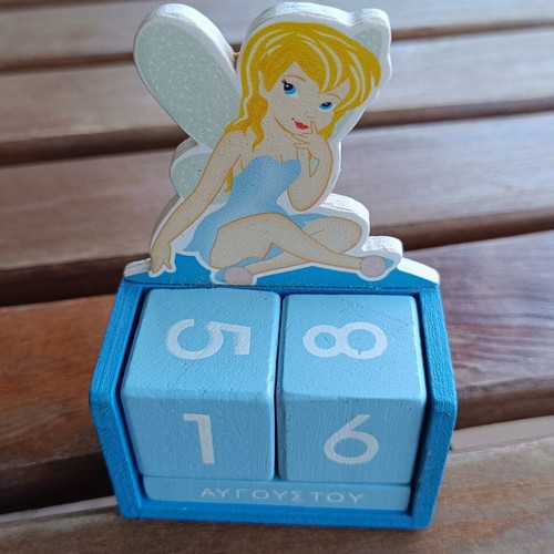Wooden decorative calendar with Disney Tinkerbell