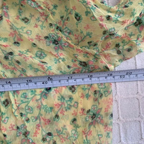 Naf Naf blouse used, size L, yellow and green