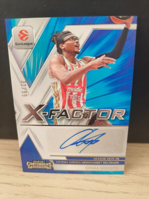 2025-26 Panini Contenders EuroLeague Crvena Zvezda Chima Moneke X-Factor Auto card new