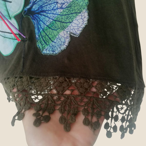 Desigual women's summer blouse with embroidery, M-L