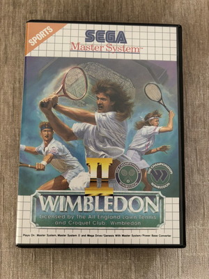 Wimbledon II Sega Master System game, complete
