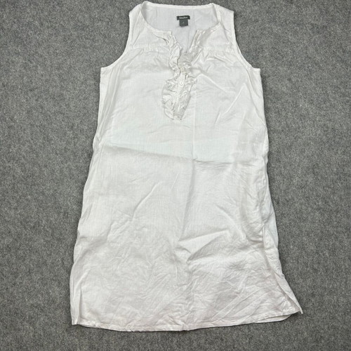 Neiman Marcus sleeveless linen dress medium with buttons used