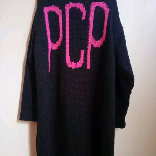 PCP knitwear long cardigan like new, one size, black