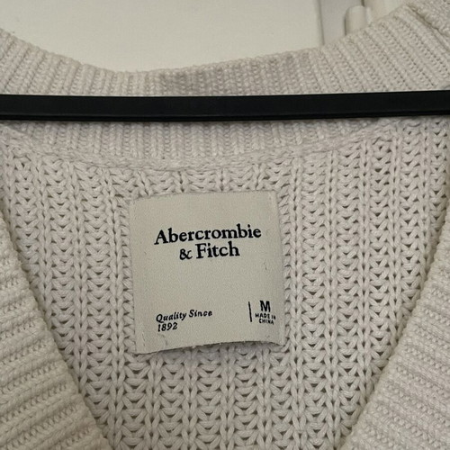 Abercrombie & Fitch vest used, white, size M
