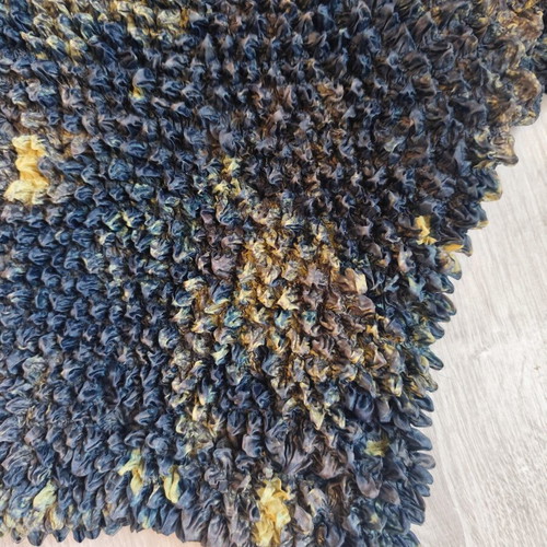 Popcorn top with 70% silk, beige and green, sizes S & M