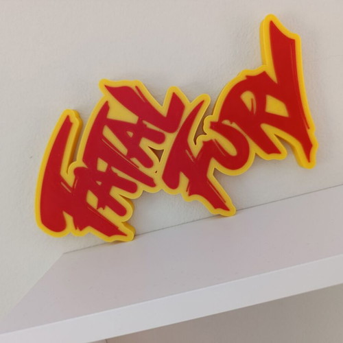 Fatal Fury 3D Logo Sign handmade, new, gaming room decor
