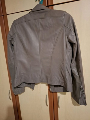 Women's leather jacket gray size M like new