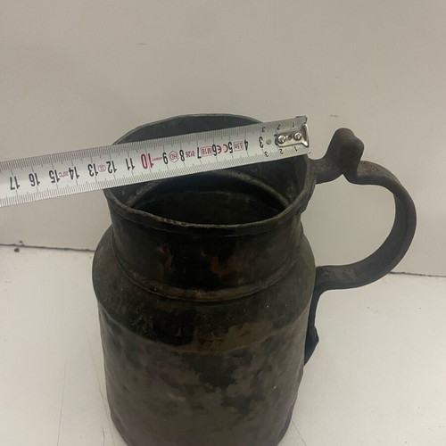 Copper jug 80 years old handmade used