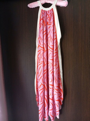 Zara women's dress like new, white and pink, size M
