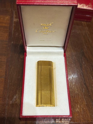 Cartier lighter gold plated like new with box