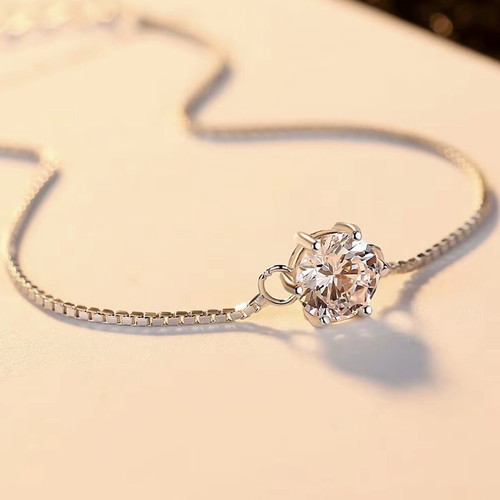 Modish Éclat Women's 925 Sterling Silver Bracelet with Crystal new