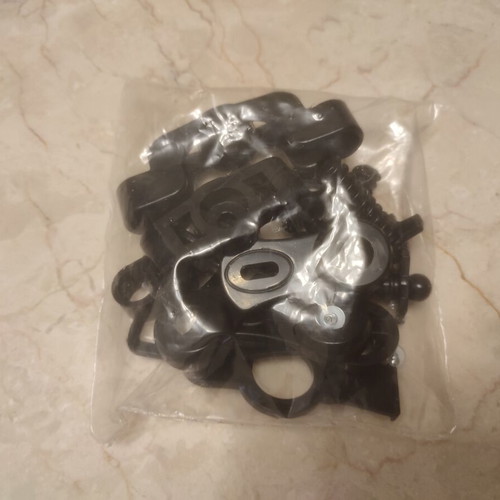 Set of shower column mounting parts sealed packaging