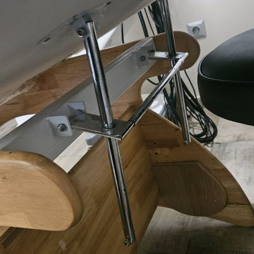 Wooden Aesthetic Bed used with Magnifying Lamp