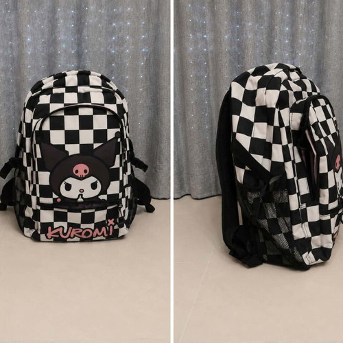 Kuromi school bag used, with two compartments