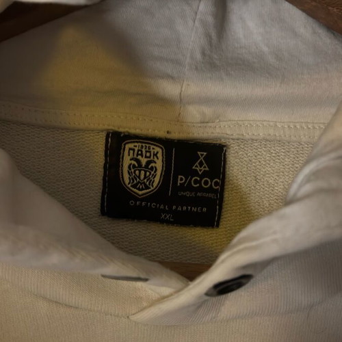 Paok Fc long-sleeve hoodie 1926 like new, black and white