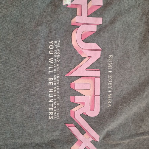 T shirt K pop diamonds hunters Zara gray size 128 cm like new