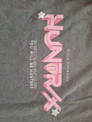 T shirt K pop diamonds hunters Zara gray size 128 cm like new