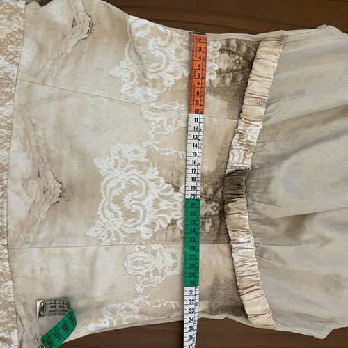 Blouse-Top With Basque Like New, Beige, Size S