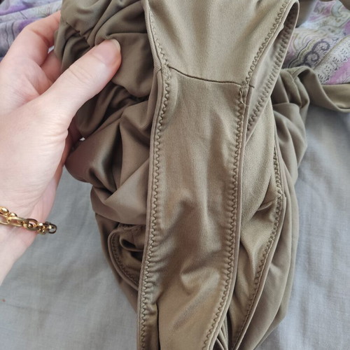 Zara one-piece swimsuit khaki high leg 80s used