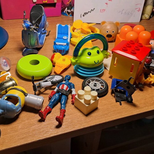 Children's toys used, pack with missing parts