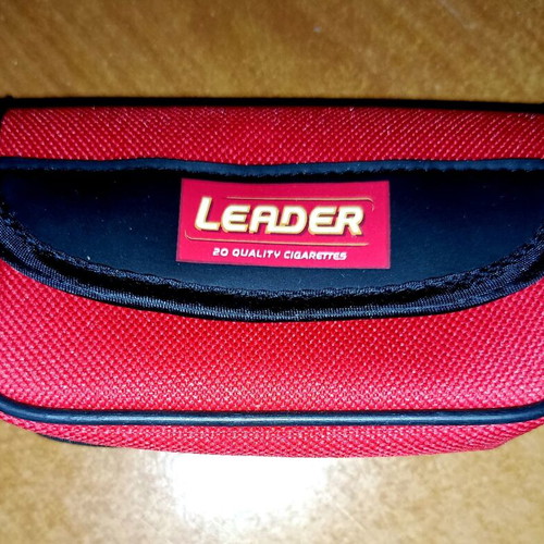 Promotional case from Leader cigarettes new