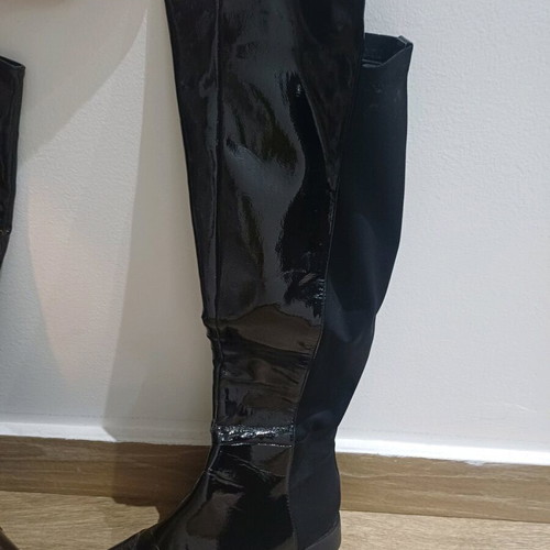 Migato boots black patent leather and fabric size 37 like new